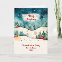 Do Cartão de Natal Vintage da nossa casa