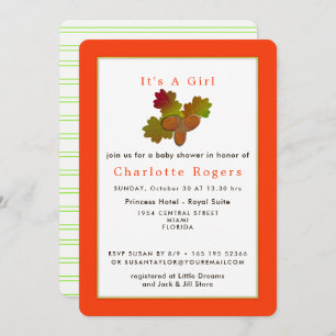 Do Convite Para Chás de fraldas Little Acorns