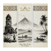 Do Fogo Ao Mar-Bicol Filipinas Sumi-e