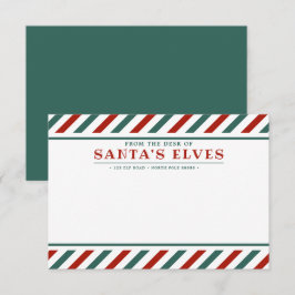 Do Gabinete dos Elfos do Papai Noel Cartão de Nota