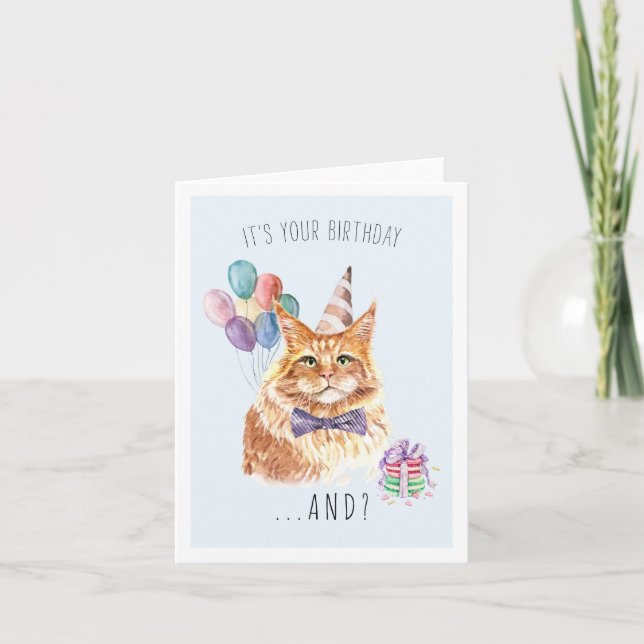 Do Gato | Cartão de Aniversário de Gatinho Fofo (Frente)