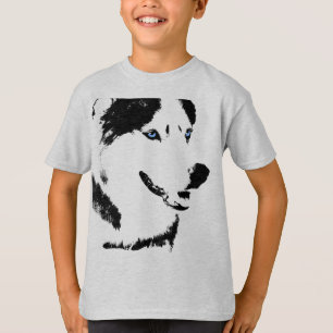 Do miúdo ronco do cão de trenó da camisa da men