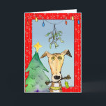 Do papai noel - cartão de Natal do galgo (a516)<br><div class="desc">Este cartão de Natal do galgo do divertimento é uma de uma série de seis "na série do papai noel". Um cartão de Natal perfeito para algum amante do galgo. Tem as palavras "ter o Feliz Natal" no interior mas você pode personalizar este como necessário. O design original foi criado...</div>
