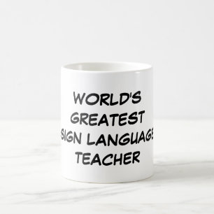 Do "professor de linguagem gestual mundo caneca do