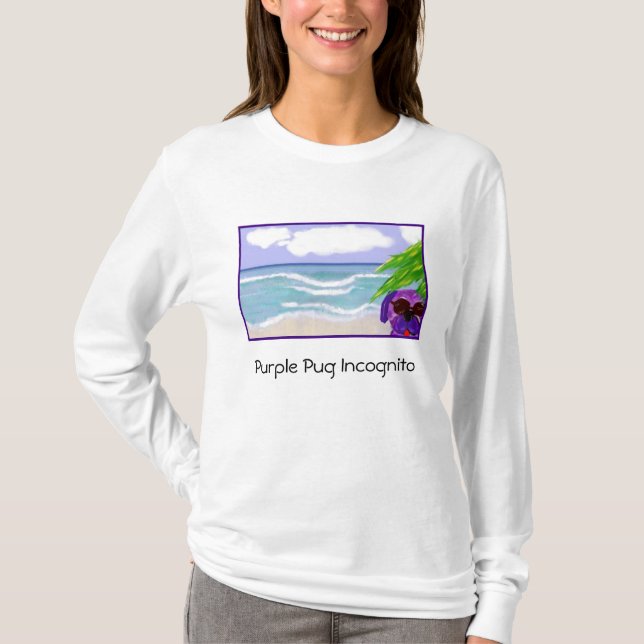 Do Pug camisa roxa em incógnito (Frente)