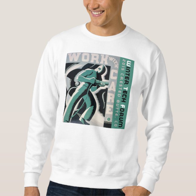 Do trabalho camisa de suor com cuidado (Frente)