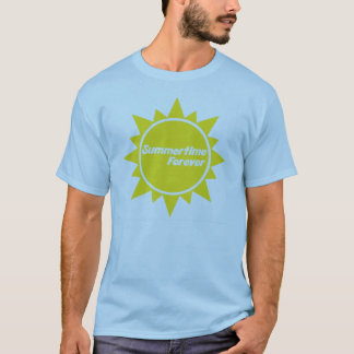 Do verão azul adulto do t-shirt para sempre