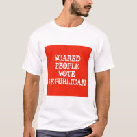 Do VOTO PESSOAS SCARED do t-shirt do REPUBLICANO