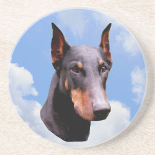 Doberman Face Dog Animal Porta copos