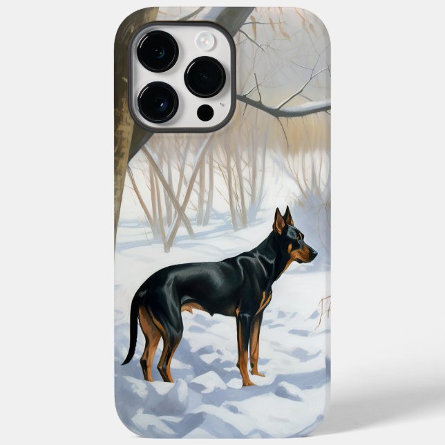 Doberman Pinscher Deixe Nevar Natal (Verso)