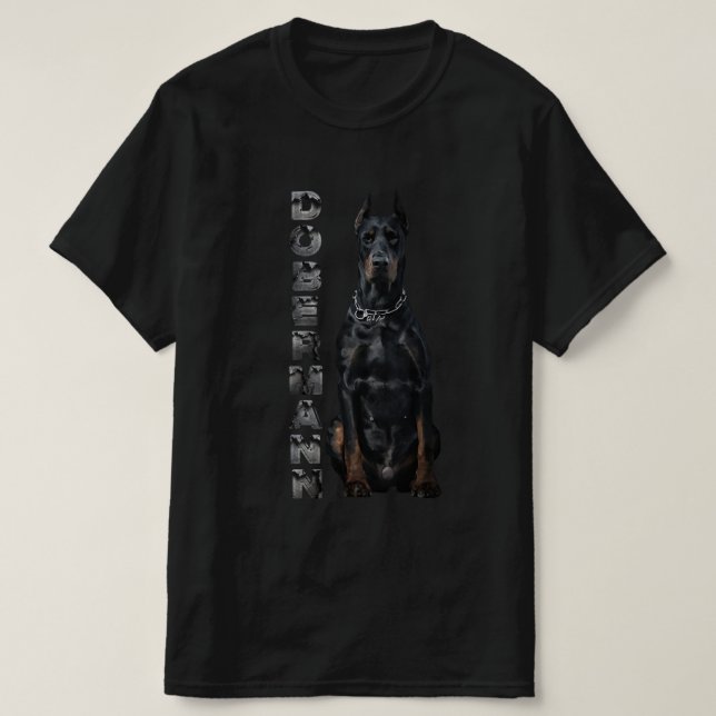 Doberman Pinscher T-Shirt (Frente do Design)