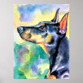 Doberman Pinscher Wall Impressão