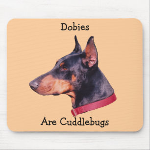 Dobies São Cuddlebugs Cute Doberman Mousepad
