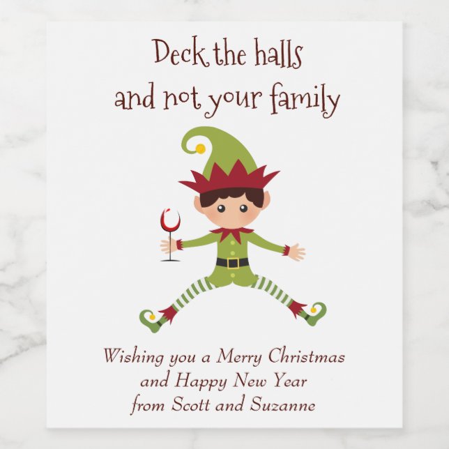 Dobra o rótulo do vinho Engraçado (Rótulo Único)