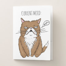 Dobrador atual engraçado do gato de Meh do humor