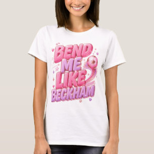 Dobre-me como Beckham Camiseta Gráfica de Futebol