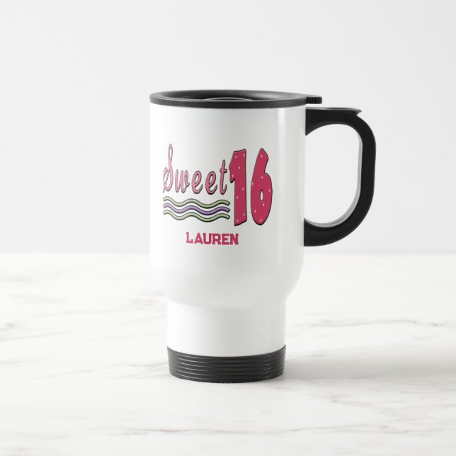 Doce 16 Caneca de viagem (Direita)