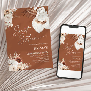 Doce 16 Convite de Aniversário 16 Aniversário
