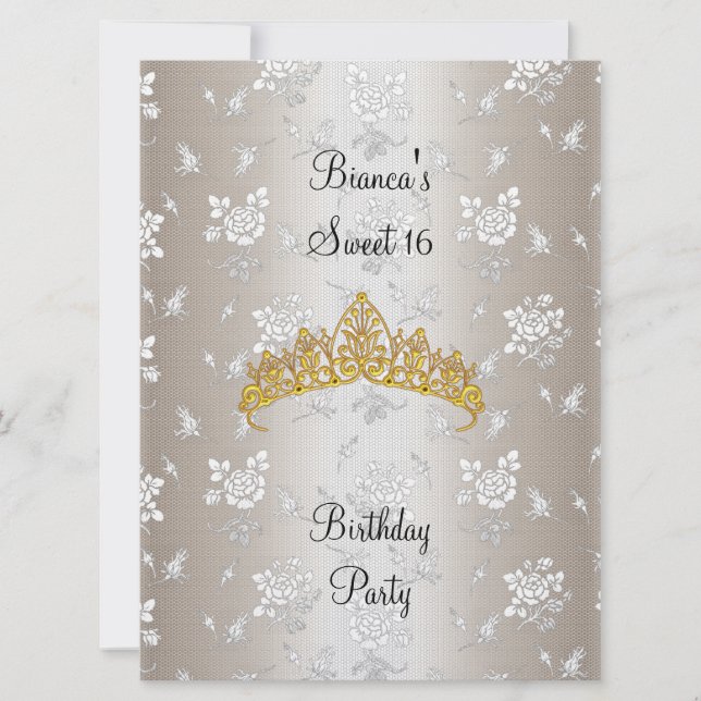 Doce 16 Convite de aniversário 2 (Frente)