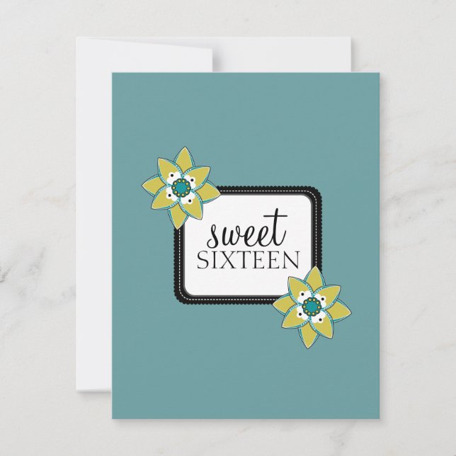 Doce 16 Convites de aniversário {Boho Chic} (Frente)