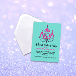 Doce 16 Convites de festas de aniversários (Teal)