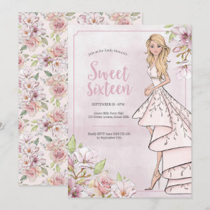 Doce 16 de aniversário - Convite para Garota Glam