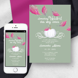 Doce 16 de outubro Convites de Aniversário