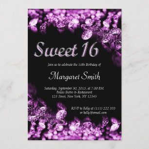Doce 16 Diamantes Purple Convite