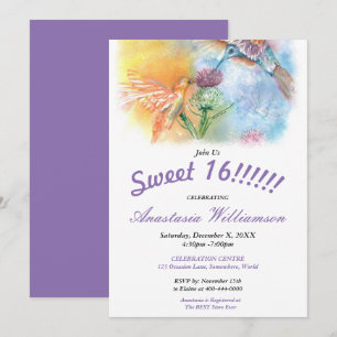DOCE 16 DOS COLIBRIS! CONVITE DE FESTAS