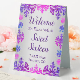 Doce 16 Floco de Neve de inverno Aniversário