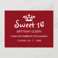 Doce 16 Rainha de Aniversário - Convite para Borgo