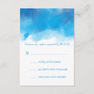 Doce 16 RSVP Summer Blue Watercolor