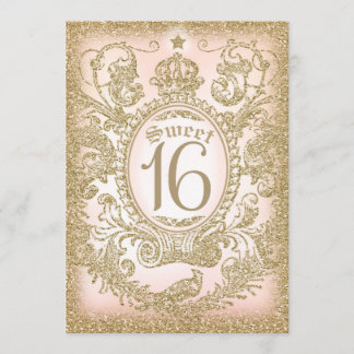 Doce 16 Vezes em um Convite da Princesa