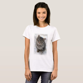 Doce Adorável Camiseta De Gato De Gato