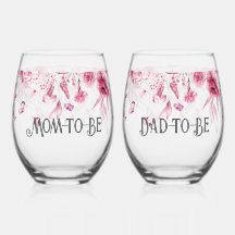 Doce Bebê Cor-de-Rosa Largura Floral l Mãe e Pai-a