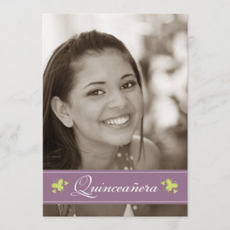 Doce Borboletas Quinceanera Convite (lilac)