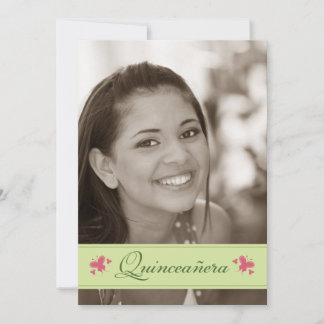 Doce Borboletas Quinceanera Convite (sábio)