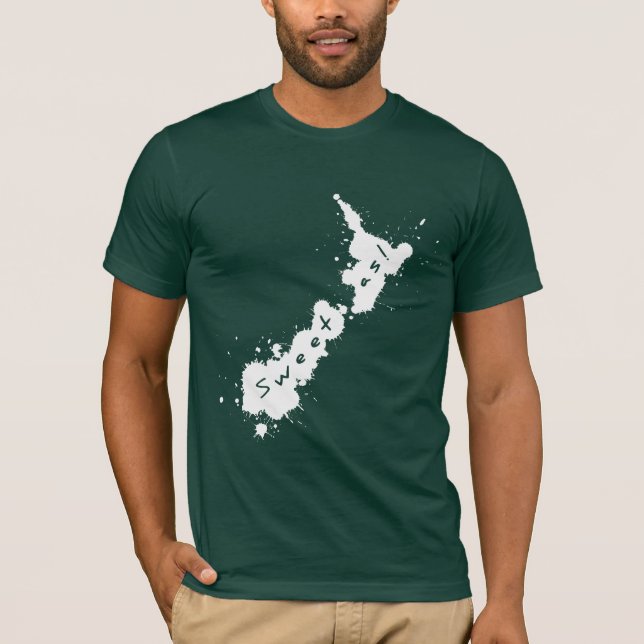 Doce branco do Splatter NZ como o t-shirt (Frente)