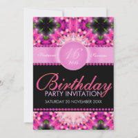 Doce Candy Pink Girly 16º Convites de Aniversário