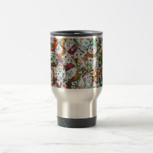 Doce caneca de viagem de Snowmen