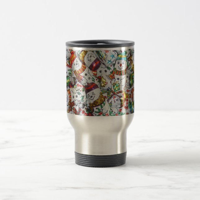 Doce caneca de viagem de Snowmen (Centro)
