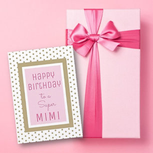 Doce! Cartão de aniversário Super Mimi