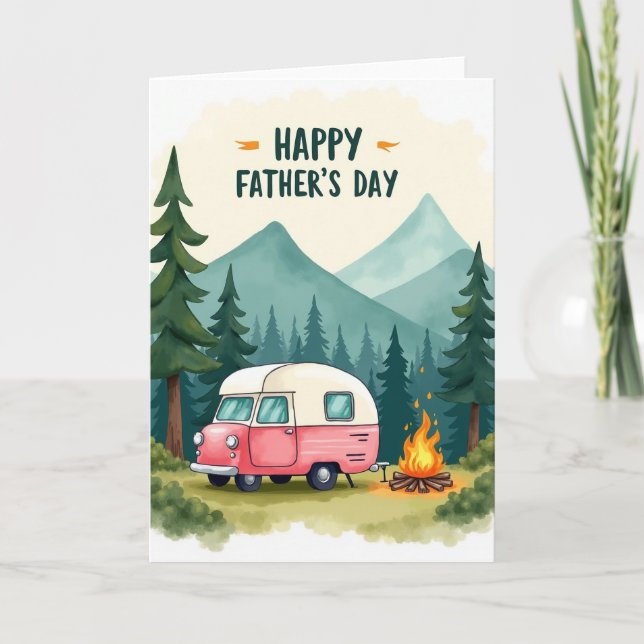 Doce Cartão de Dia dos Pais de Campervan (Frente)