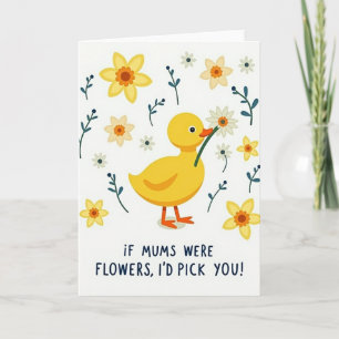 Doce Cartão de Galinha do Dia das Mães Floral
