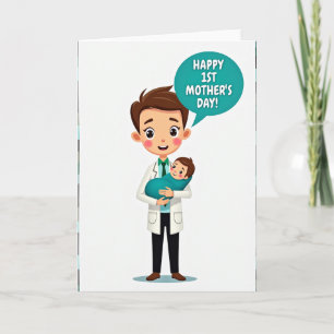Doce cartão do primeiro dia das mães