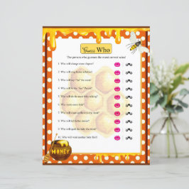 Doce Chá de fraldas de Abelhas Adivinha Quem Jogo