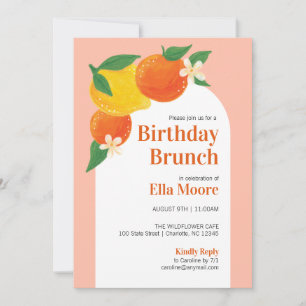 Doce Citrus Birthday Brunch Convite