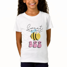 Doce como a camiseta da menina de abelhas