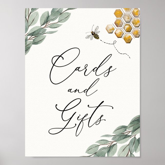 Doce como Bee Eucalyptus Cards e Gifts Poster (Frente)
