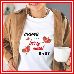 Doce como Mirtilo   Camiseta da Mamãe Morango